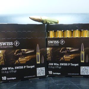 Munitions SWISS P cal.308 Win TARGET BTHP 175gr /10