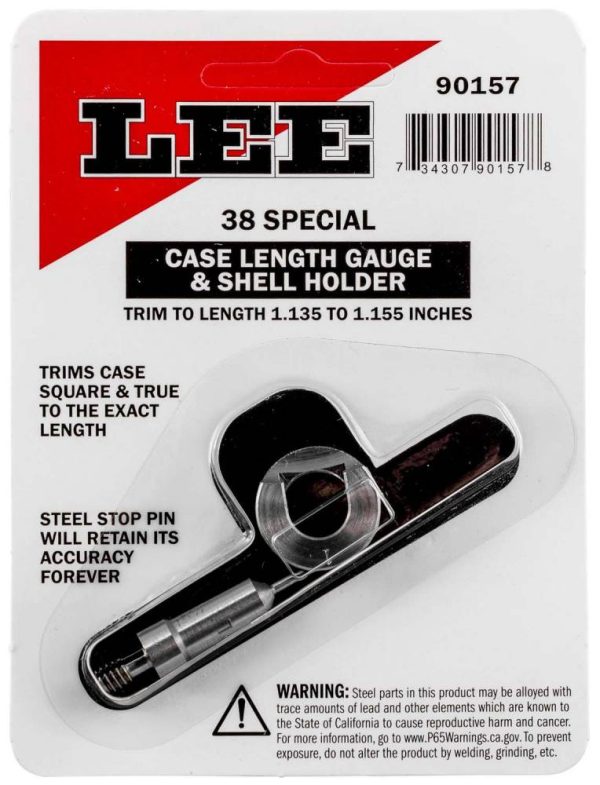 Lee Case Length Gauge et Shell Holder 38 Special (90157)