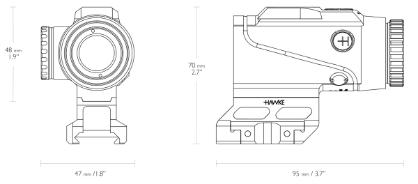 HAWK PRISM SIGHT 5.56 BDC DOT 4X24 – Image 5