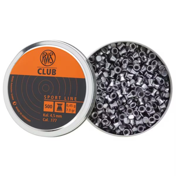 Plomb RWS  CLUB Calibre 4.5mm TÊTE PLATE 0,45G BTE 500 – Image 2