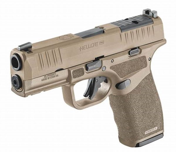 Pistolet Springfield HELLCAT PRO OSP DESERT FDE 9mm canon 3,7"