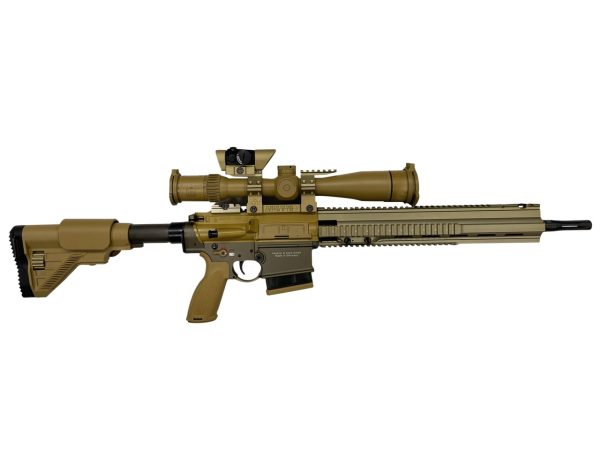 Carabine Heckler & Kock MR308 A3 G28-Z RAL8000 calibre 308 Win avec lunette Schmidt & Bender et Aimpoint – Image 2