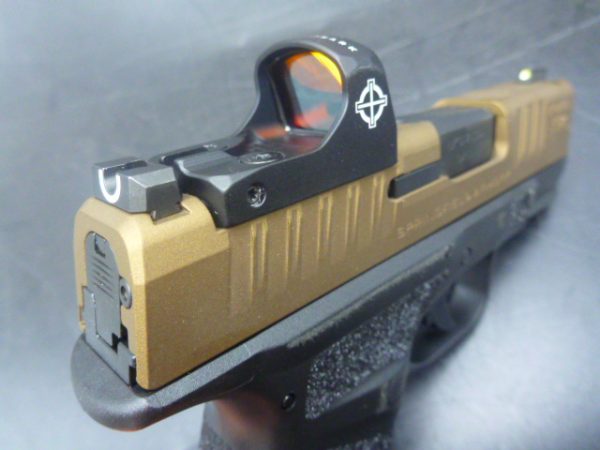 Pistolet SPRINGFIELD HELLCAT OSP 9mm 3” BURNT BRONZE + Point rouge Mini shot Sightmark – Image 6