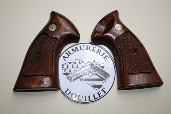Plaquettes bois d'occasion Smith & Wesson carcasse K/L Square Butt (004)