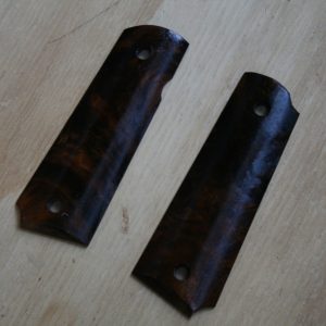 Plaquettes bois luxe lisse pour pistolet type Colt 1911 (001)
