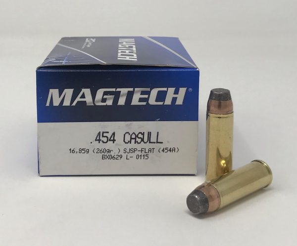 Boite de 20 munitions Magtech cal 454 Casull 260 grs SJSP