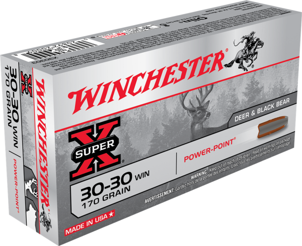 Boîte de 20 munitions Winchester .30-.30 Win. Super X POWER-POINT (Soft Point) / 170 grains