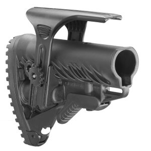 Crosse noire F.A.B DEFENSE pour AR15 avec busc réglable