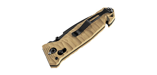 Couteau de poche Cac S200 serration PA6 Vengeur Edition tan – Image 2